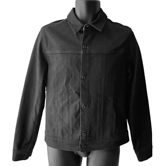 Natural Selection London Button Up Black Denim Jean Jacket Women’s M Academia - Picture 1 of 12